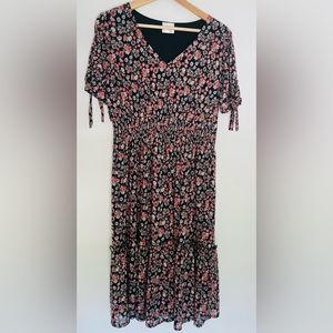 Serenlily short tie sleeve floral dress